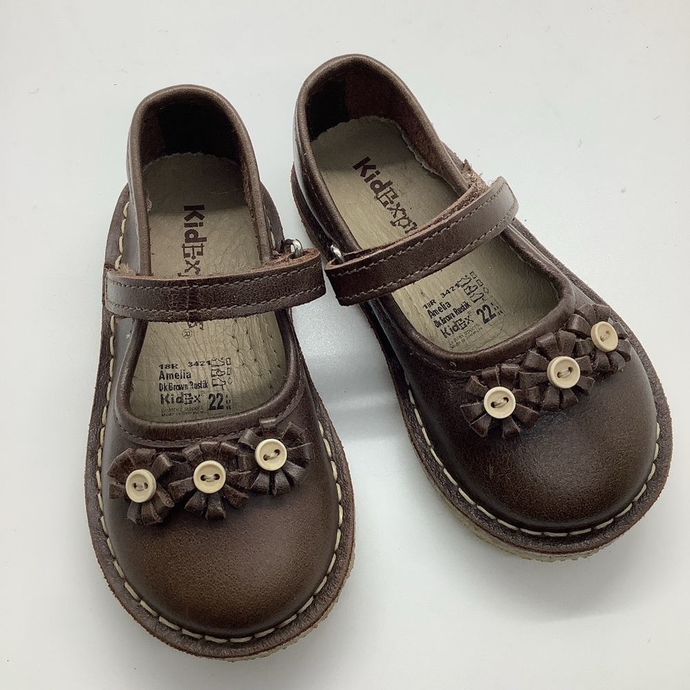 Kid Express Brown leather stitch down MJ USA 6-6.5 EURO 22